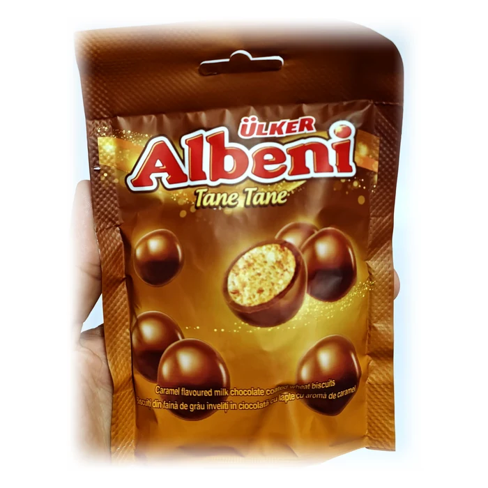 Ülker Albeni Tane Tane — palline di biscotto nel cioccolato al caramello