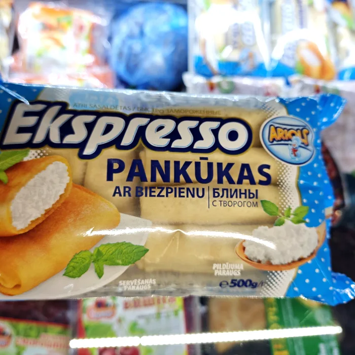 Ariols Ekspresso Pankūkas ar biezpienu — blini al tvorog